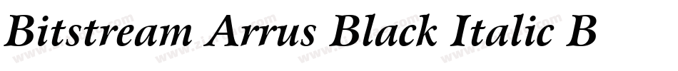 Bitstream Arrus Black Italic BT字体转换